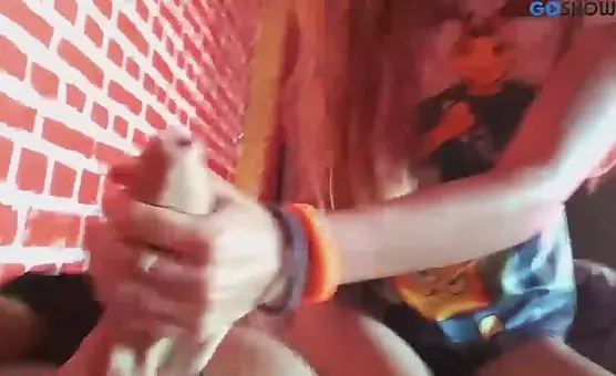 sauna spy - Blonde Bimbo Brunette Sucks and Gags