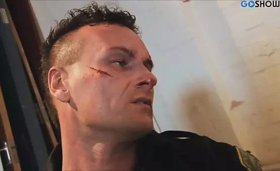 Blonde Bimbo Gets Splattered Boobs by Horny Couple