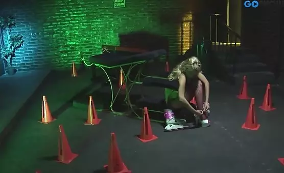 miniskirt - Blonde Slut Rides Drunk Guy