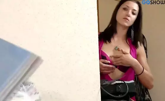 Brunette BJ Struggles With Big Cock In Mouth